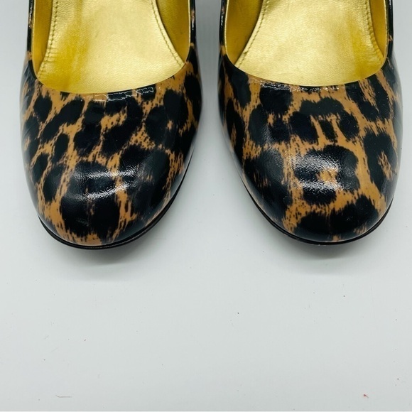 J.Crew Made in Italy Leopard Print Patent Leather Pump Heels, Sz 8 - Picture 3 of 12
